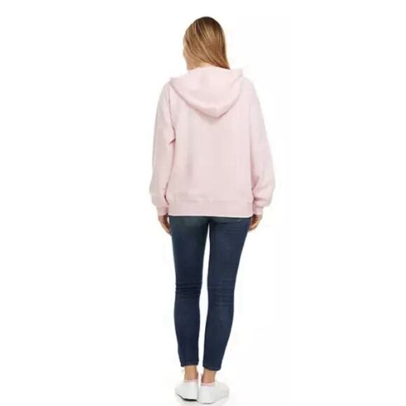 *NWT* LARGE Peanuts SNOOPY Women's Full Zip Sweatshirt Hoodie L Pink EMBROIDERY - Picture 2 of 15